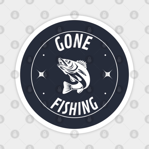 Gone Fishing Magnet by Moulezitouna
